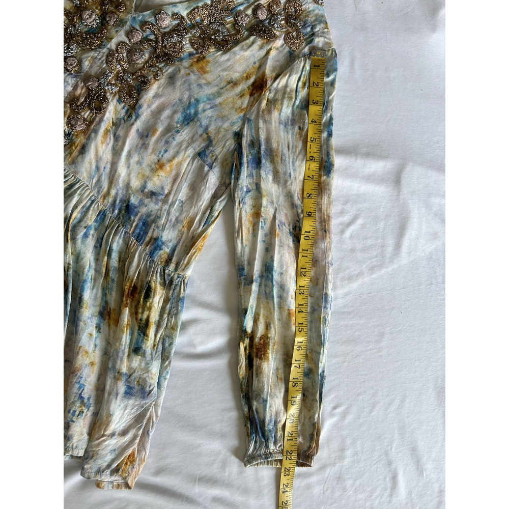 Soft Surroundings Embroidered Applique Color Splash Blouse Womens Size XS Blue - Picture 8 of 8